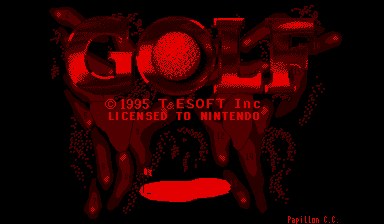 Golf title screen for Virtual Boy